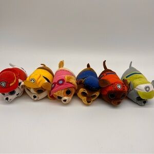 TY Teeny Tiny Paw Patrol Plush Toy Set Stackable Handheld